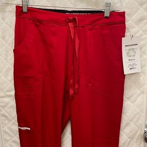 Sketchers Red Scrub Bottoms.